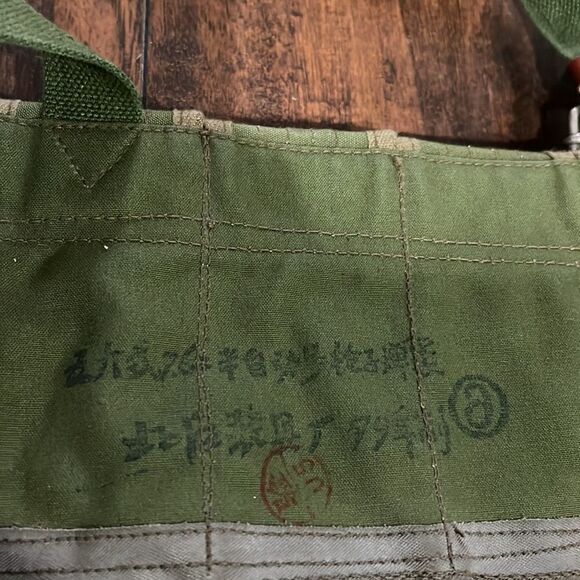 VTG 10 Pocket Military Army Green Canvas Vest Belt Old ammo ARMY belt EUC - Picture 4 of 6